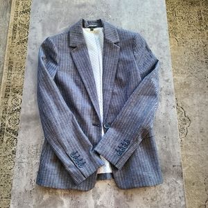 Express women gray pinstriped blazer size 4